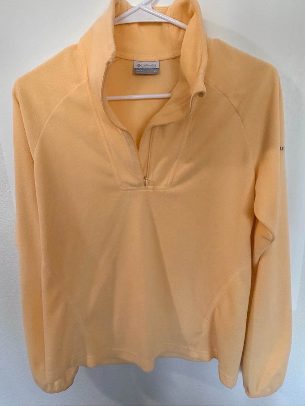 Columbia Women’s Fleece Quarter-Zip Pullover – Yellow – Size XS